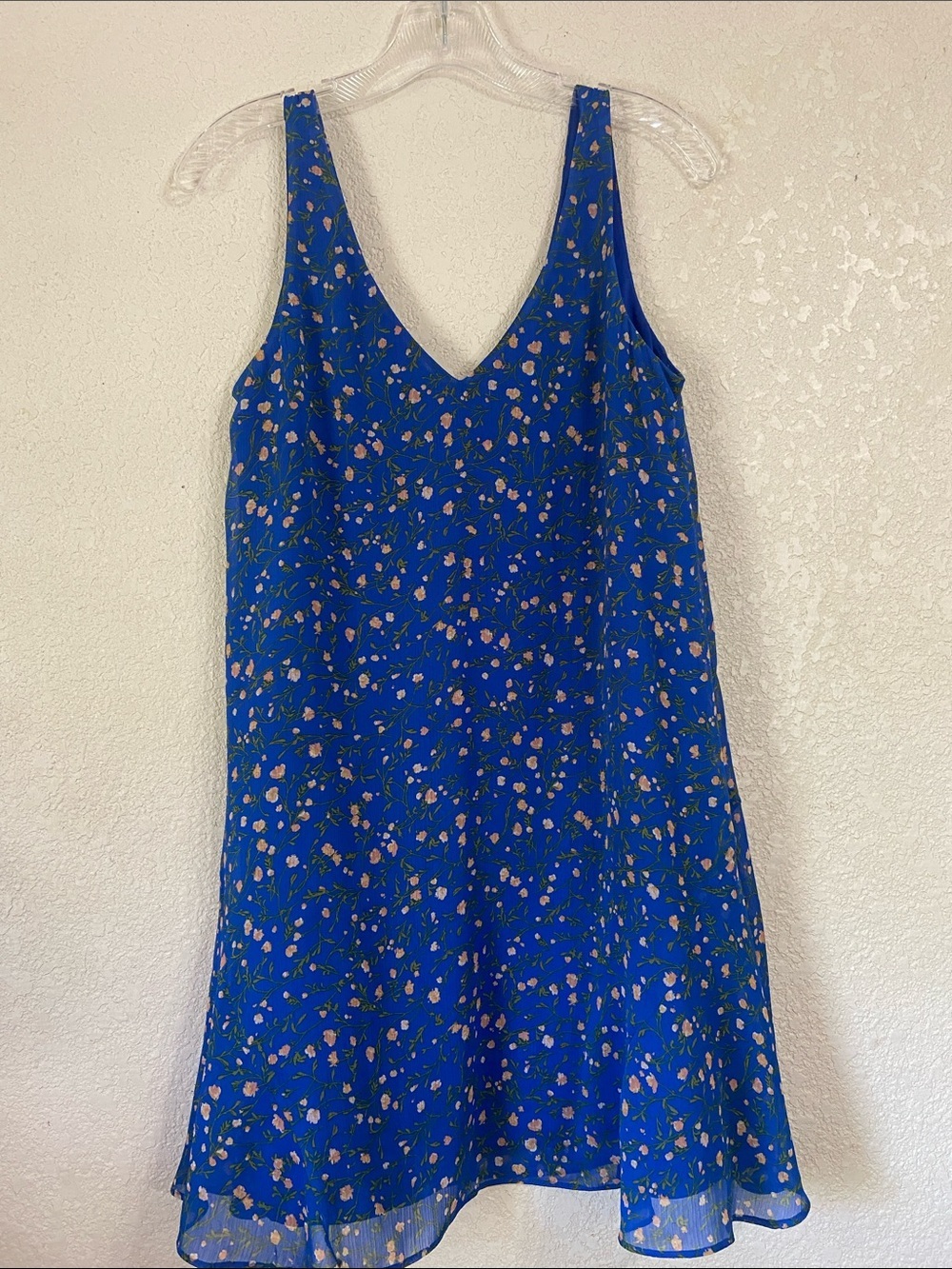 Charles Henry Royal Blue Floral Dress
